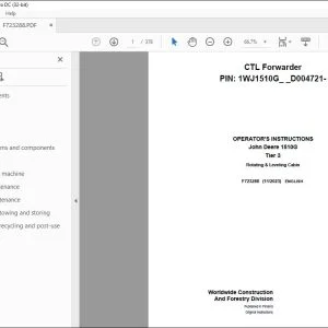 John Deere 1510G Tier 3 Operator's Manual F723288 PDF
