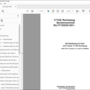 John Deere 1710D Rückezug BETRIEBSANLEITUNG OMF070287 – PDF DOWNLOAD