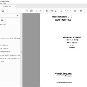 John Deere 1910E MANUAL DEL OPERADOR F075044 – PDF DOWNLOAD