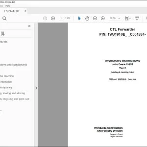 John Deere 1910E Tier 2 Operator's Manual F722444 - PDF DOWNLOAD
