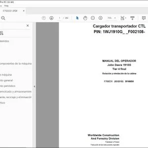 John Deere 1910G Tier 4 final MANUAL DEL OPERADOR F700331 PDF