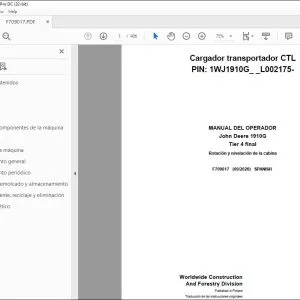 John Deere 1910G Tier 4 final MANUAL DEL OPERADOR F709017 - PDF DOWNLOAD