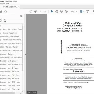 John Deere 204L & 304L Compact Loader Operator's Manual OMT401205X19 - PDF DOWNLOAD