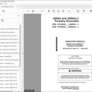 John Deere 2654G & 2654GLC Excavator Operation Manual PDF