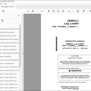 John Deere 2656GLC Log Loader Operator's Manual OMT388072X19 PDF