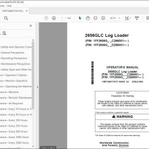 John Deere 2656GLC Log Loader Operator's Manual OMT388073X19 PDF