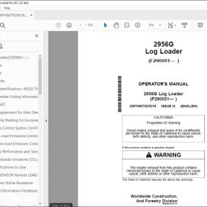 John Deere 2956G Log Loader Operator's Manual OMT450702X019