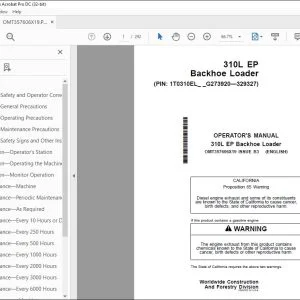 John Deere 310L EP Backhoe Loader Operator's Manual - PDF DOWNLOAD
