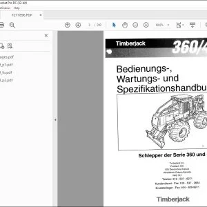 John Deere 360 & 460 Bedienungs Wartungs & Spezifikationshandbuch PDF