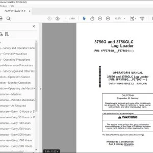 John Deere 3756G & 3756GLC Log Loader Operator's Manual OMT351448X19 PDF