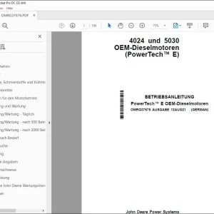 John Deere 4024 & 5030 OEM-Dieselmotoren BETRIEBSANLEITUNG PDF
