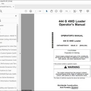 John Deere 444 G 4WD Loader Operator's Manual - PDF DOWNLOAD