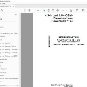 John Deere 4,5-l- & 6,8-l-OEM Dieselmotoren BETRIEBSANLEITUNG PDF
