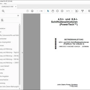John Deere 4,5-l- & 6,8-l- Schiffsdieselmotoren BETRIEBSANLEITUNG PDF