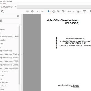 John Deere 4,5-l-OEM-Dieselmotoren (PVX\PWX) BETRIEBSANLEITUNG PDF