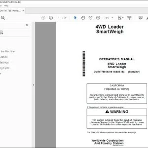 John Deere 4WD Loader SmartWeigh Operator's Manual - PDF DOWNLOAD