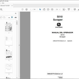 John Deere 5010 Scraper MANUAL DEL OPERADOR OMU40776 - PDF DOWNLOAD
