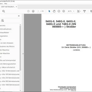 John Deere 540G-II 548G-II 640G-II 648G-II &748G-II BETRIEBSANLEITUNG PDF