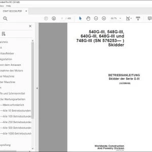 John Deere 540G-III 548G-III 640G-III 648G-III & 748G-III BETRIEBSANLEITUNG PDF