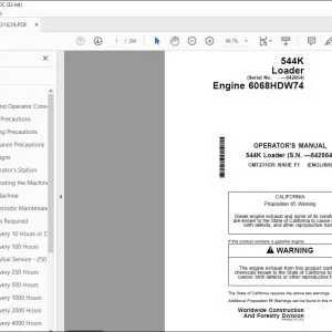 John Deere 544K Loader Operator's Manual OMT231639 - PDF DOWNLOAD