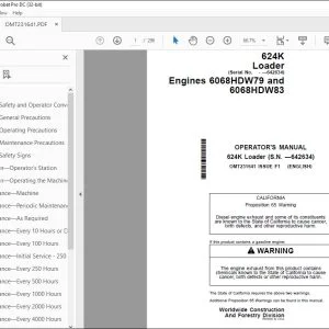 John Deere 624K Loader Operator's Manual OMT231641 - PDF DOWNLOAD