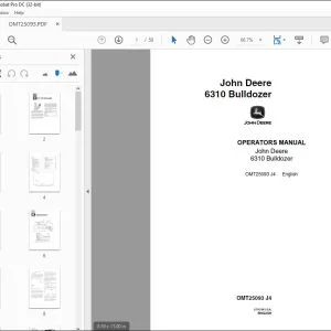 John Deere 6310 Bulldozer OPERATORS MANUAL OMT25093 - PDF DOWNLOAD