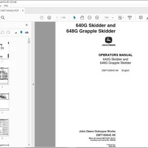 John Deere 640G Skidder & 648G Grapple Skidder Operators Manual - PDF DOWNLOAD