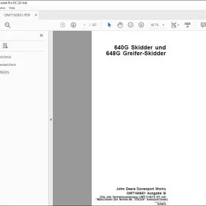 John Deere 640G Skidder & 648G Greifer-Skidder Betriebsanleitung PDF