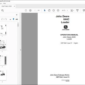 John Deere 644C Loader Operators Manual - PDF DOWNLOAD