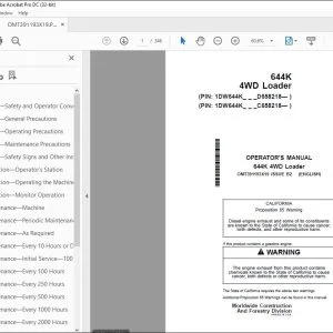 John Deere 644K 4WD Loader Operator's Manual OMT391193X19 PDF