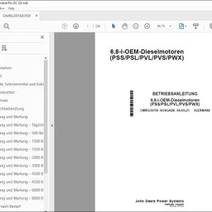 John Deere 6,8-l-OEM (PSS PSL PVL PVS PWX) BETRIEBSANLEITUNG PDF