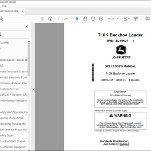 John Deere 710K Backhoe Loader Operator's Manual OMT304357 - PDF DOWNLOAD