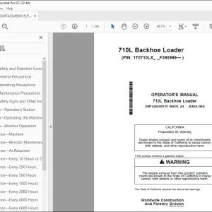 John Deere 710L Backhoe Loader Operator's Manual OMT426490X19 PDF