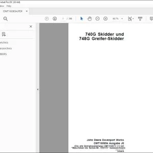 John Deere 740G Skidder & 748G Greifer-Skidder Betriebsanleitung PDF