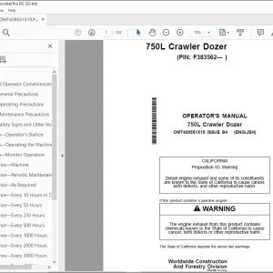 John Deere 750L Crawler Dozer Operator's Manual OMT409551X19 PDF