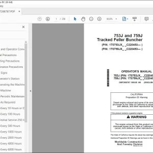 John Deere 753J & 759J Feller Buncher Operation Manual PDF