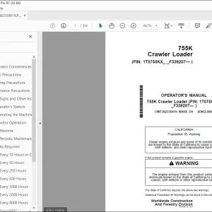 John Deere 755K Crawler Loader Operator's Manual - PDF DOWNLOAD