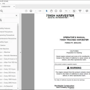 John Deere 759GH TRACKED HARVESTER Operator's Manual - PDF DOWNLOAD