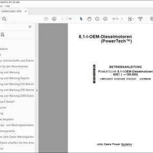 John Deere 8,1-l-OEM-Dieselmotoren BETRIEBSANLEITUNG OMRG24831 PDF