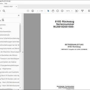 John Deere 810D Rückezug BETRIEBSANLEITUNG OMF066521 – PDF DOWNLOAD