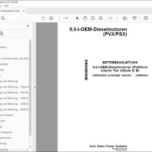 John Deere 9,0-l-OEM-Dieselmotoren (PVX/PSX) BETRIEBSANLEITUNG PDF