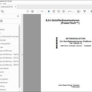John Deere 9,0-l-Schiffsdieselmotoren BETRIEBSANLEITUNG OMRG38533 PDF