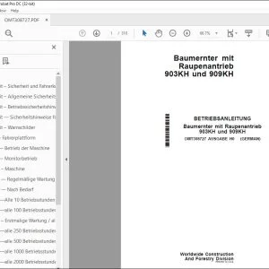 John Deere 903KH & 909KH Raupenantrieb BETRIEBSANLEITUNG OMT308727 PDF