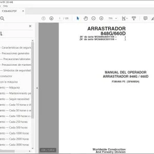 John Deere ARRASTRADOR 848G / 660D MANUAL DEL OPERADOR PDF