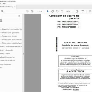 Manual de Operación John Deere Acoplador de agarre de pasador PDF