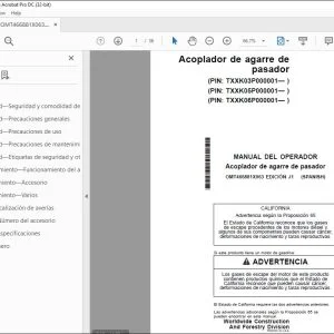John Deere Acoplador de agarre de pasador MANUAL DEL OPERADOR PDF