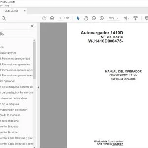 John Deere Autocargador 1410D MANUAL DEL OPERADOR OMF064454 PDF
