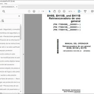 John Deere BH9B, BH10B & BH11B general MANUAL DEL OPERADOR PDF