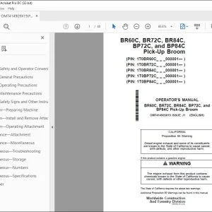 John Deere BR60C BR72C BR84C BP72C & BP84C  Operator's Manual PDF