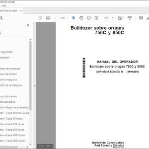 John Deere Bulldozer sobre orugas 750C y 850C MANUAL DEL OPERADOR PDF